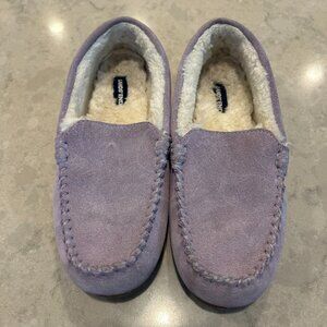 Lands End Purple Slippers Size 8